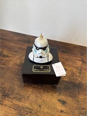 Radko Stormtrooper Ornament 3.5” Star Wars Glass Christmas EUC w Box Tag